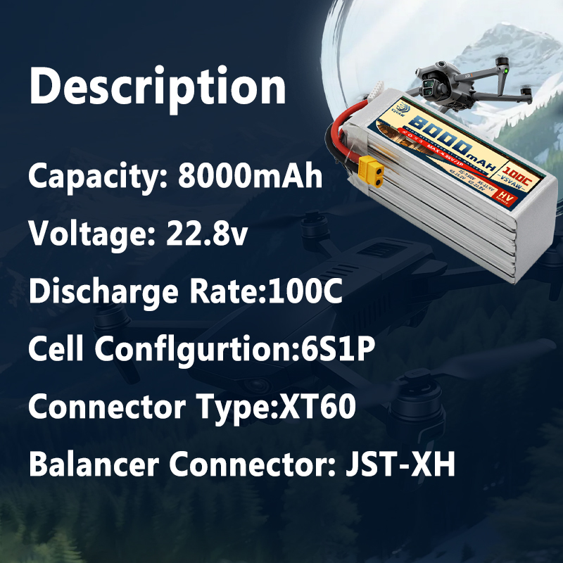 2026 New 6S 22.8V 8000mAh 100C - Drone Crop Sprayer recension och pris