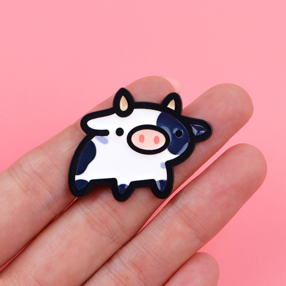 Cartoon Farm Cow Brooch Animal - Farming Japan recension och pris