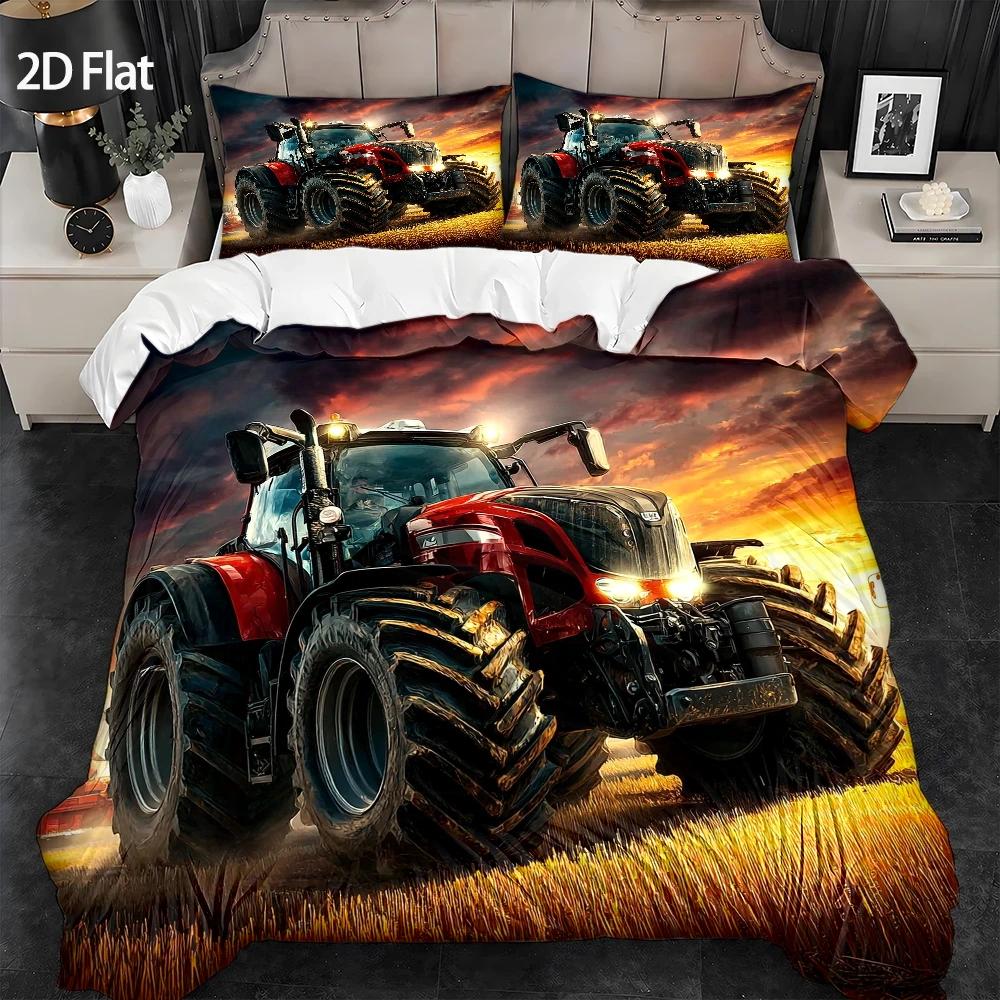 3-Piece Quilt Cover Set, 1 Qui - Agriculture Farming Cartoon recension och pris