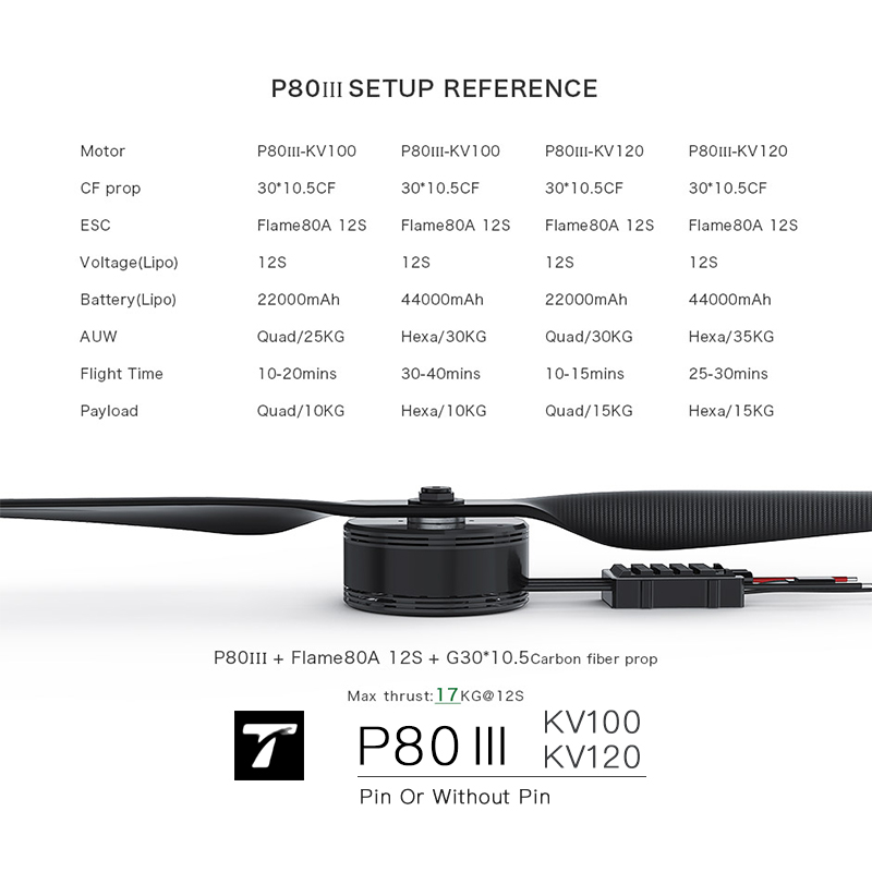Drone Parts P80III100KV Brushl - Drone Crop Sprayer recension och pris