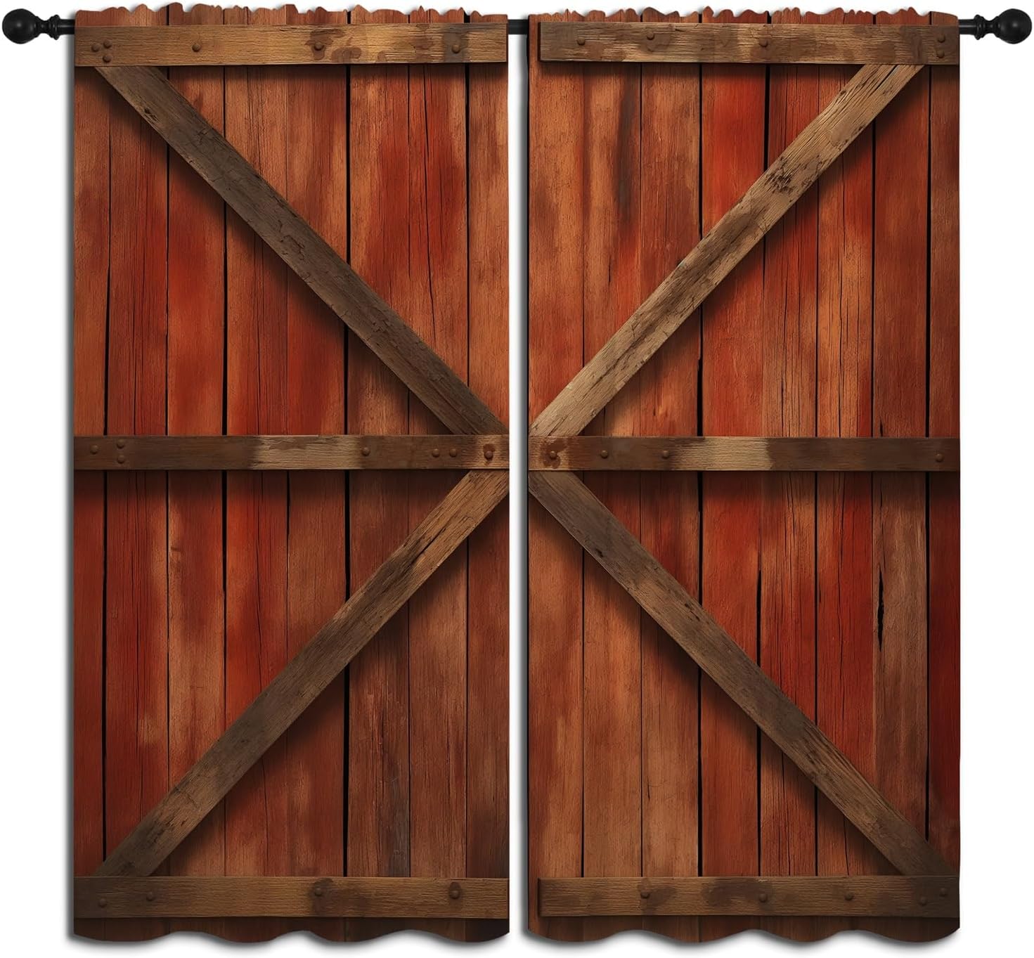 Barn Wood Door Blackout Curtai - Farming Japan recension och pris